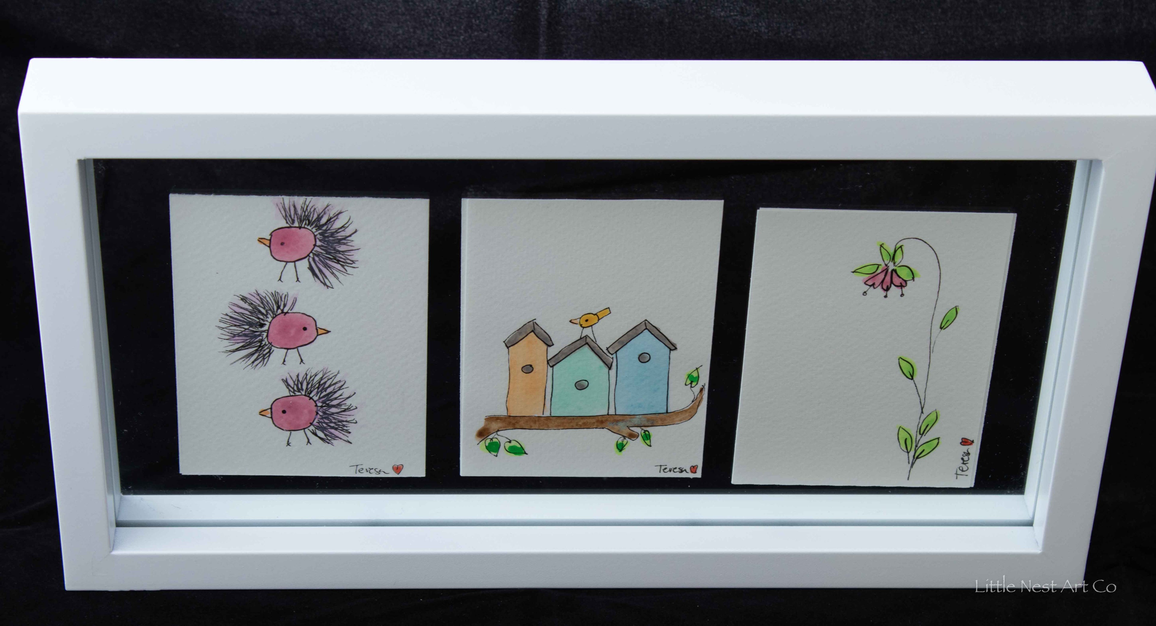 Original 6x12 Watercolor Double Sided
