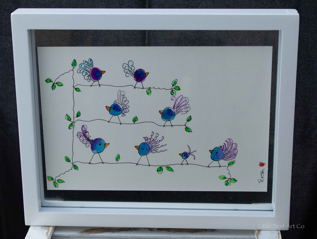 Original 8x10 Watercolor Double Sided