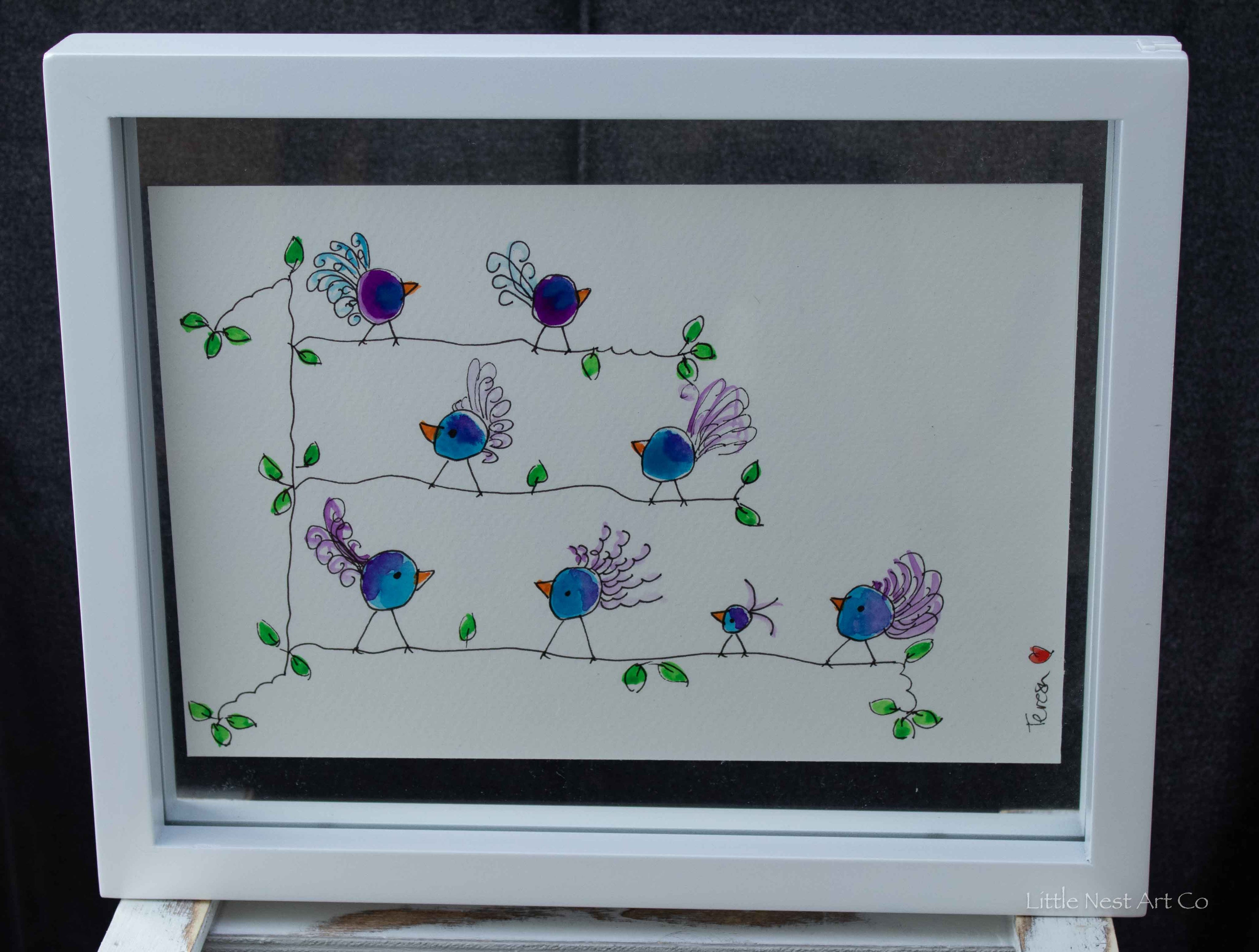 Original 8x10 Watercolor Double Sided