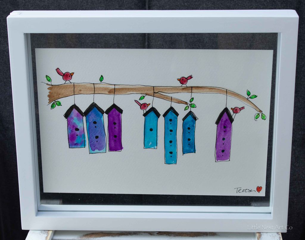 Original 8x10 Watercolor Double Sided