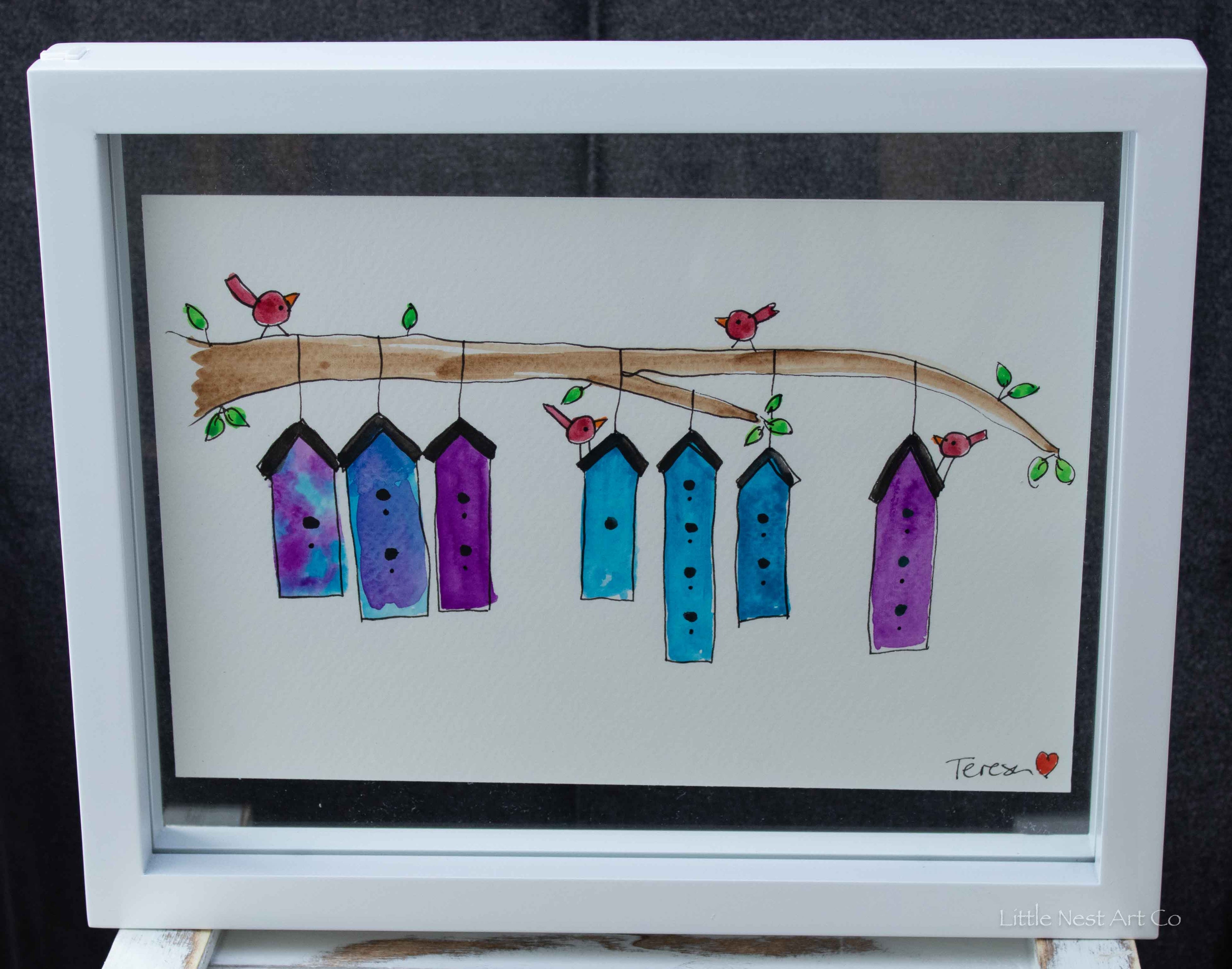 Original 8x10 Watercolor Double Sided