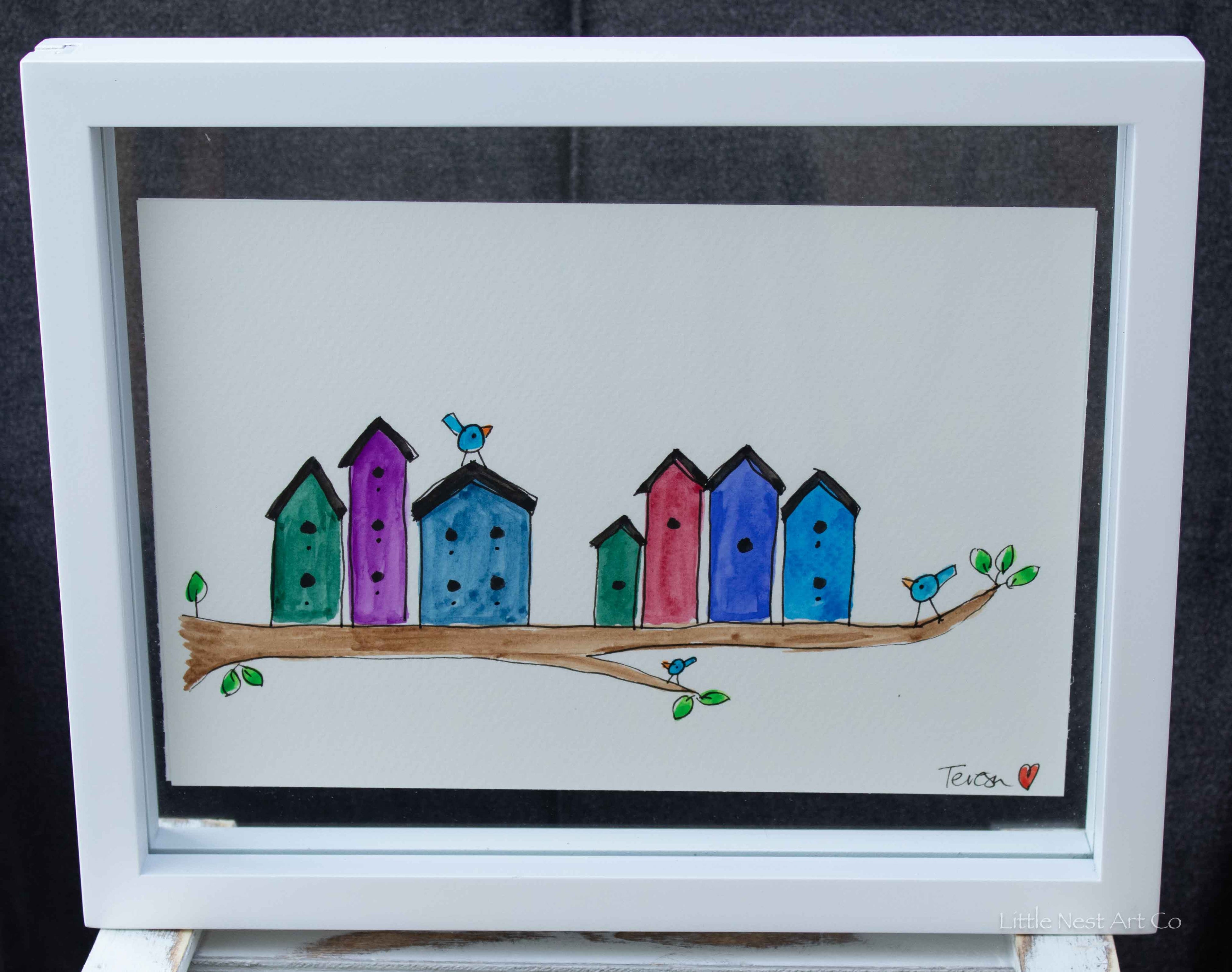 Original 8x10 Watercolor Double Sided