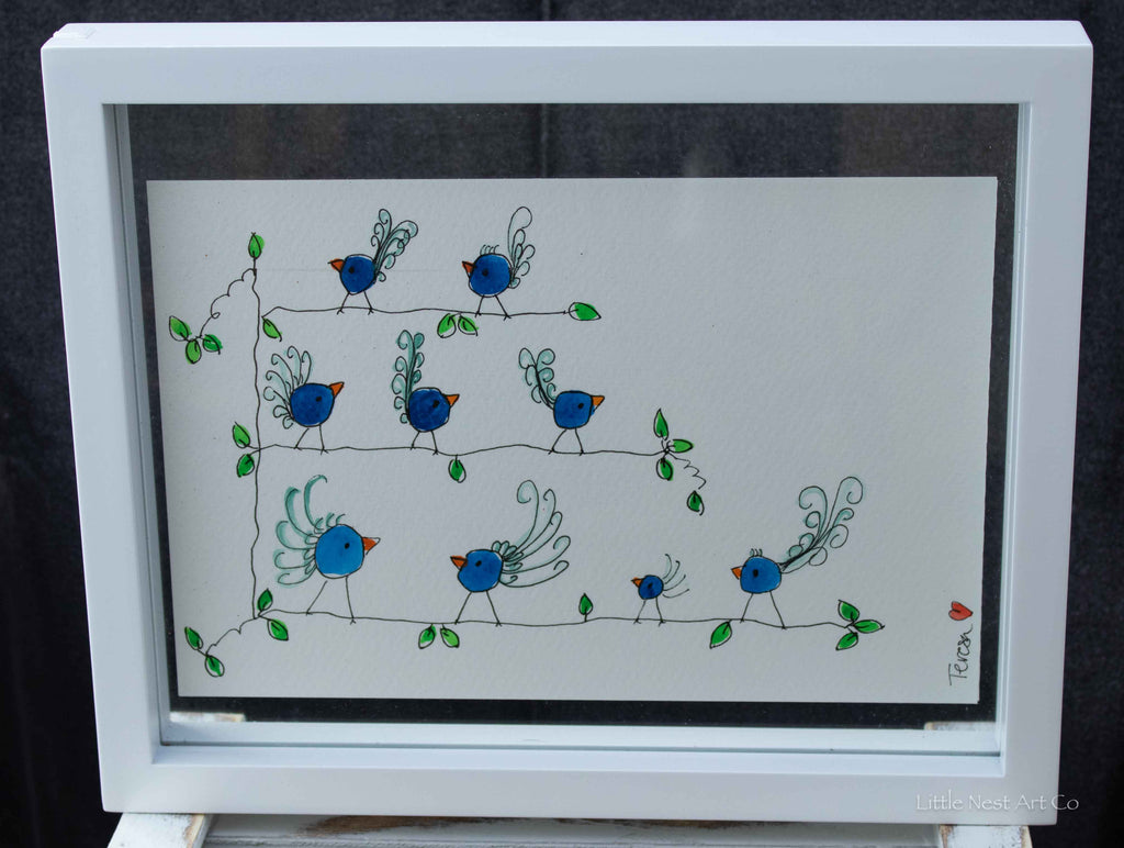 Original 8x10 Watercolor Double Sided
