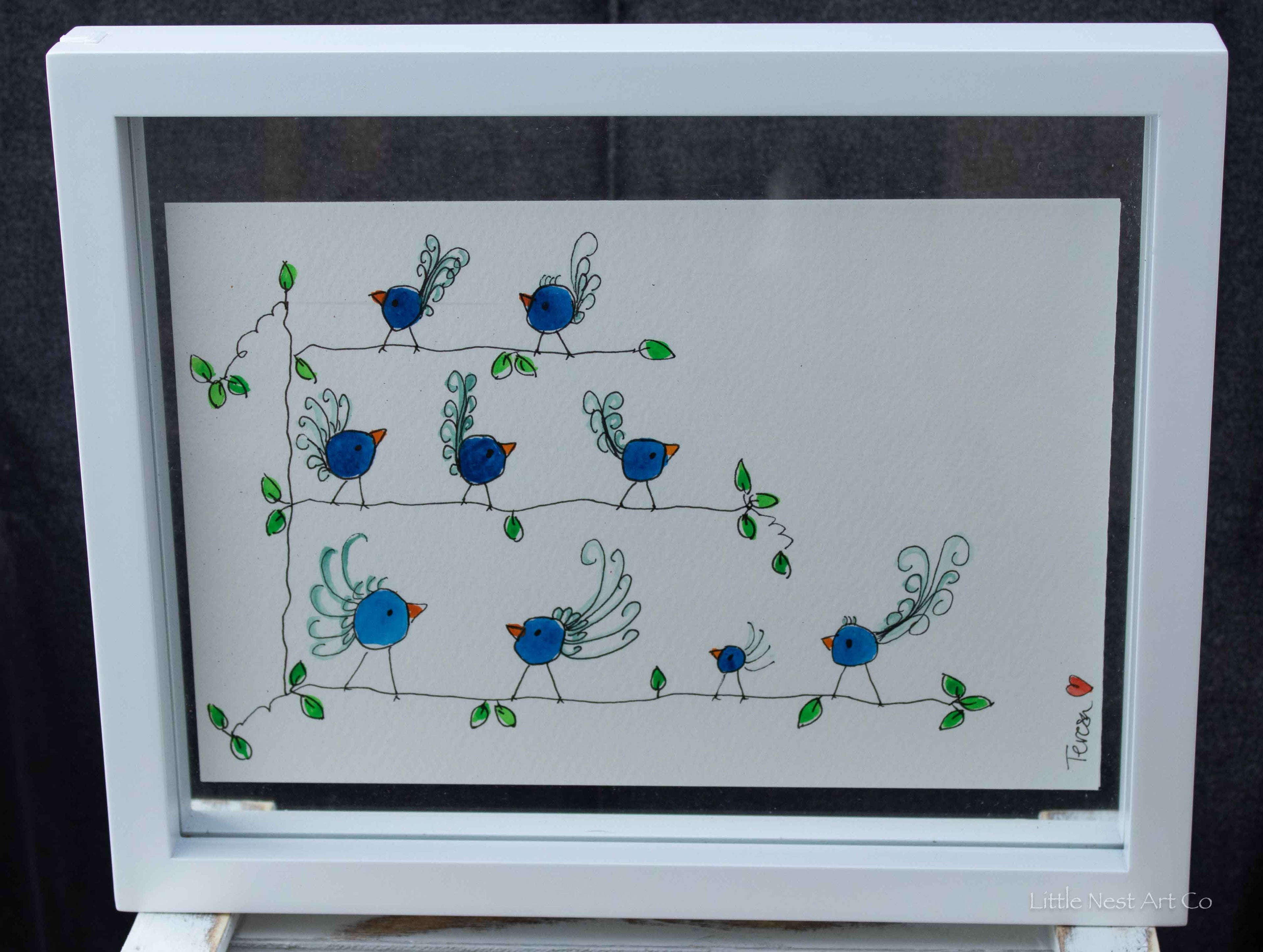 Original 8x10 Watercolor Double Sided