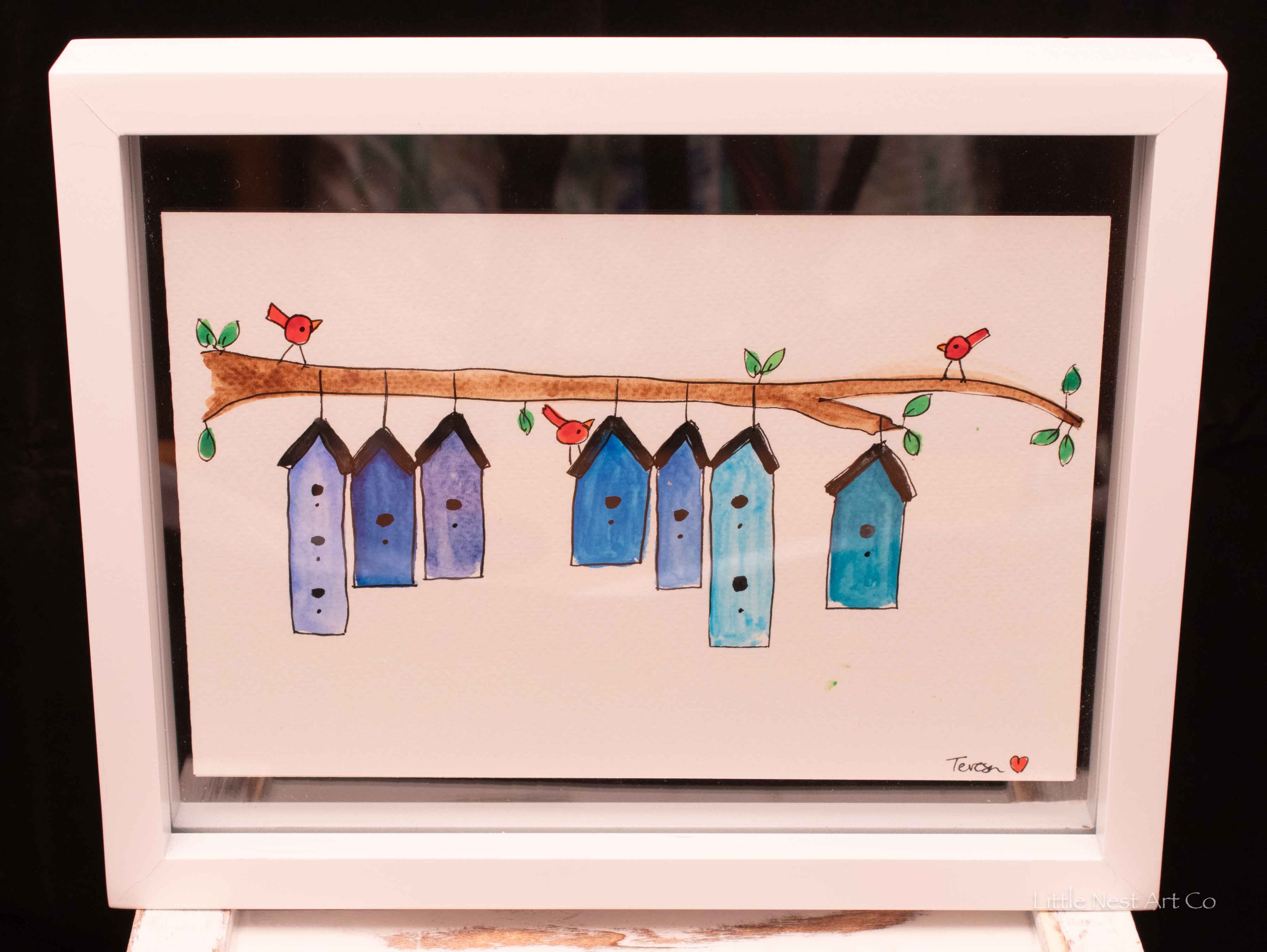 Original 8x10 Watercolor Double Sided