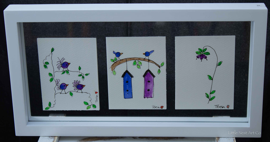 Original 6x12 Watercolor Double Sided
