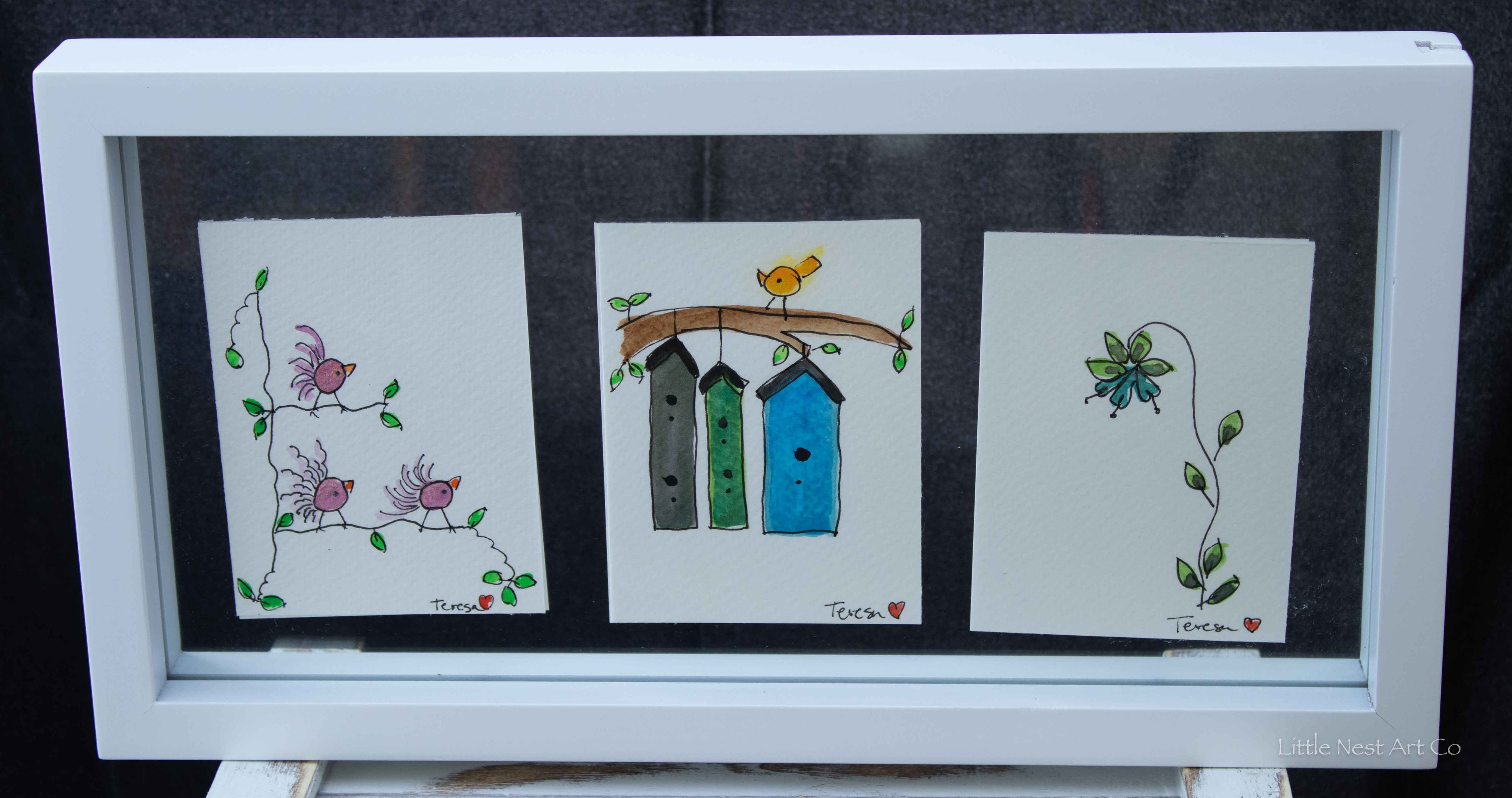 Original 6x12 Watercolor Double Sided