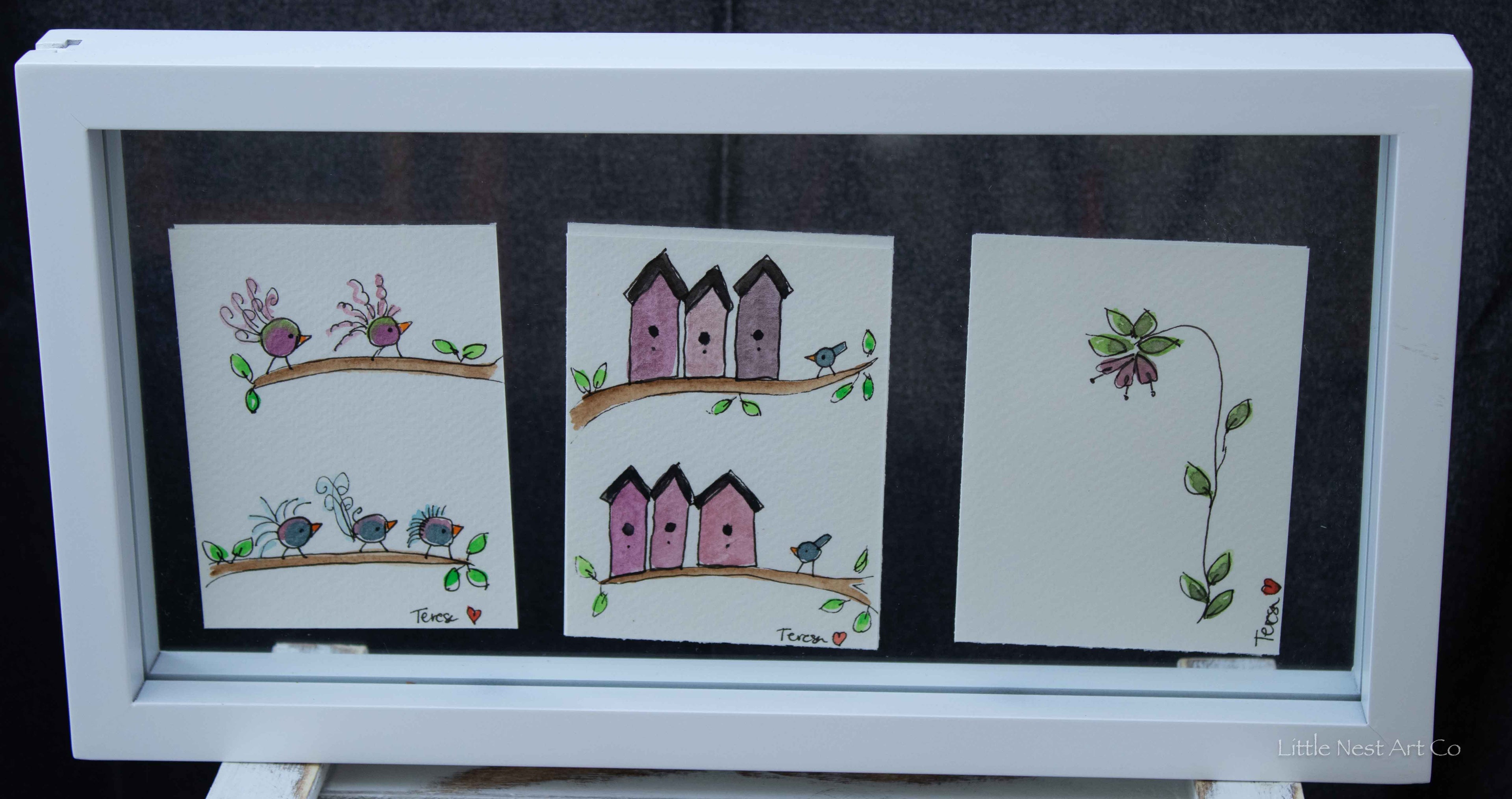 Original 6x12 Watercolor Double Sided